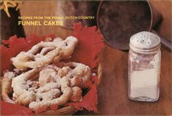 Funnel Cakes Recipe from Pennsylvania Dutch Country Postcard