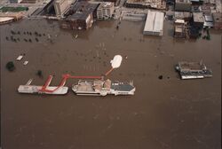 1993 Great Flood, Quad Cities, Mississippi River Postcard