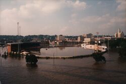 The Great Flood of 1993 Quad Cities Iowa Illinois Postcard