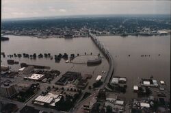 The Great Flood of 1993 Quad Cities Iowa & Illinois Postcard