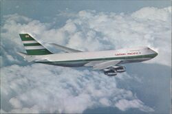 Cathay Pacific Boeing 747-200B in Flight Postcard