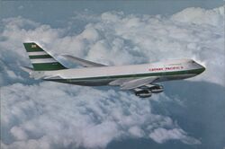 Cathay Pacific Boeing 747-200B in Flight Postcard