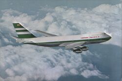 Cathay Pacific Rolls-Royce Powered Boeing 747-200B Airplane Postcard