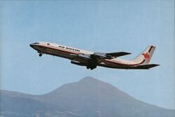 Air Niugini Boeing 707 P2-ANH Taking Off Postcard