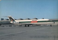 Alitalia Cargo System McDonnell Douglas DC-9-30F Aircraft Postcard