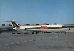 Alitalia McDonnell Douglas DC-9-30F Cargo Aircraft Postcard