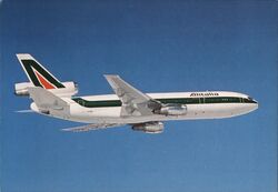 Alitalia McDonnell Douglas DC-10-30 Aircraft Postcard