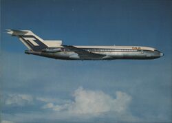 TAA Advanced Boeing 727-276 T-Jet in flight Postcard