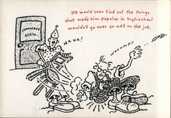 Vintage Comic Postcard - Office Prank Cartoons Postcard Postcard