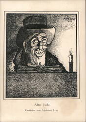 Alter Jude. Caricature by Alphonse Levy Judaica Postcard Postcard Postcard