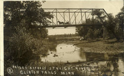 Bridge Across Straight River Postcard