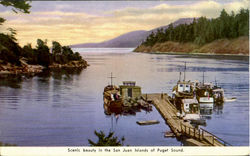 Scenic Beauty In The San Juan Islands Of Puget Sound Washington Postcard Postcard