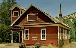 The Little Old Red Schoolhouse, Highway 49 Postcard