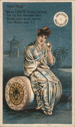 J&P Coats Spool Cotton - Woman in Kimono Trade Card
