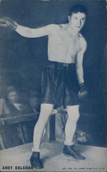 Boxer Andy Calahan Posing in Ring Arcade Card