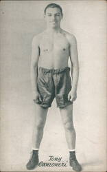 Tony Canzoneri Boxer Full Body Portrait Arcade Card