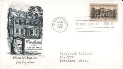 1956 3c Wheatland First Day Cover First Day Cover