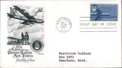 1957 6c USAF 50th Anniversary FDC First Day Cover