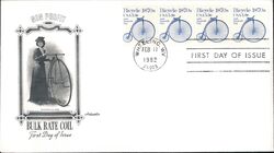 1982 5.9c Bicycle 1870s Block of 4 Stamps First Day Cover First Day Cover