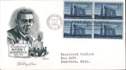 1956 3c Booker T. Washington First Day Cover First Day Cover