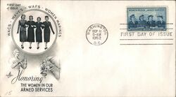 1952 3c Women in Armed Services First Day Cover First Day Cover