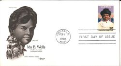 1990 25c Ida B. Wells Black Heritage First Day Cover First Day Cover