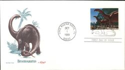 1989 25c Brontosaurus Dinosaur First Day Cover First Day Cover