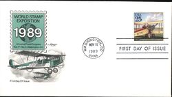 1989 25c World Stamp Exposition Universal Postal Congress First Day Cover First Day Cover