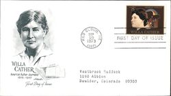 1973 8c Willa Cather First Day Cover First Day Cover