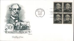 1955 30c Robert E. Lee Block of Four First Day Cover First Day Cover