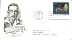 1973 8c Robinson Jeffers First Day Cover First Day Cover