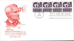 1975 3c Francis Parkman Block of 4 Stamps First Day Cover First Day Cover