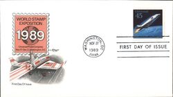 1989 45c USAirmail World Stamp Exposition First Day Cover First Day Cover