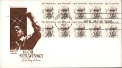 1982 2c Igor Stravinsky Block of Stamps First Day Cover First Day Cover