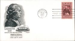 1957 3c Lafayette First Day Cover First Day Cover