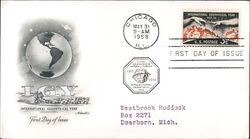 1958 3c International Geophysical Year First Day Cover First Day Cover