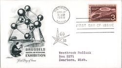 1958 3c Brussels World's Fair First Day Cover First Day Cover