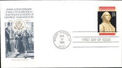 1989 25c George Washington Bicentennial Executive Branch FDC First Day Cover