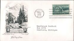 1953 3c Washington Territory Centennial First Day Cover First Day Cover