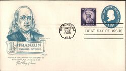 1960 3c Liberty Embossed Envelope First Day Cover First Day Cover