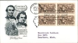 1958 4c Lincoln-Douglas Debates First Day Cover First Day Cover