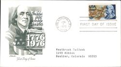 1975 13c Benjamin Franklin First Day Cover First Day Cover