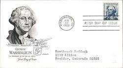 1966 5c George Washington First Day Cover First Day Cover