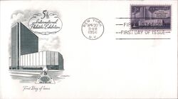 1956 3c Fifth International Philatelic Exhibition FDC First Day Cover