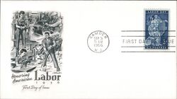 1956 3c Labor Day First Day Cover First Day Cover