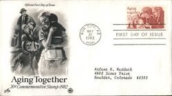 1982 20c Aging Together First Day Cover First Day Cover