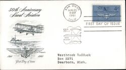 1961 4c 50th Anniversary Naval Aviation First Day Cover First Day Cover