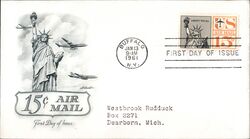 1961 15c Liberty For All Air Mail First Day Cover First Day Cover