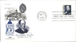 1989 $1 Johns Hopkins Hospital FDC First Day Cover