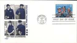 1989 25c Letter Carriers FDC First Day Cover